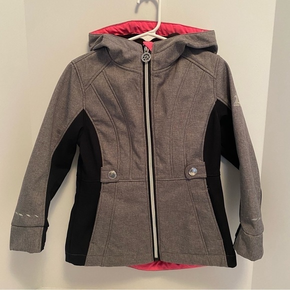 ZeroXposur Other - ZeroXposur Girls Adriana Softshell Lightweight Jacket Gray/ Pink Size 4/5